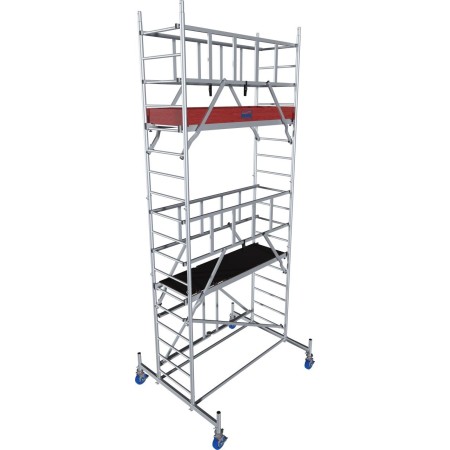 Krause Échafaudage pliant ProTec XS en aluminium, hauteur de travail 3,80 m