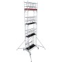 Krause Sistema ProTec XS Ponteggio Pieghevole in Alluminio Altezza di Lavoro 6,80 m