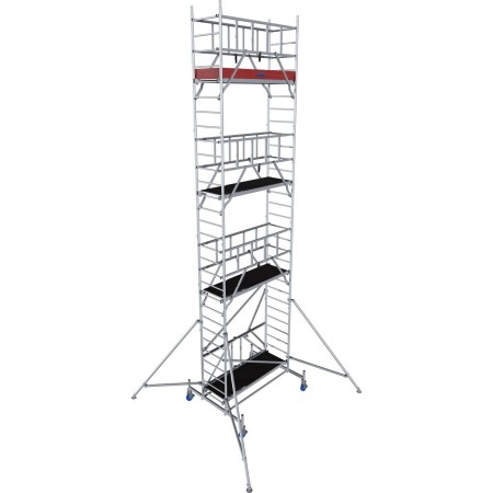 Krause Sistema ProTec XS Ponteggio Pieghevole in Alluminio Altezza di Lavoro 6,80 m