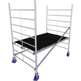 Krause Échafaudage ProTec System XXL avec extension large en aluminium, hauteur de travail 0,90 m