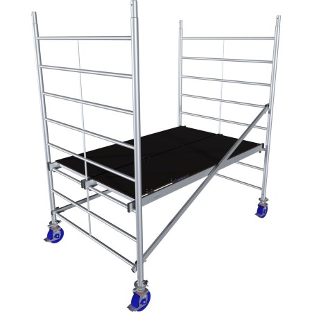 Krause Échafaudage ProTec System XXL avec extension large en aluminium, hauteur de travail 0,90 m