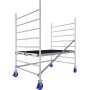 Krause Échafaudage ProTec System XXL avec extension large en aluminium, hauteur de travail 0,90 m - vue technique