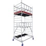 Krause ProTec System XXL Fahrgerüst Breitaufbau Alu Standhöhe 3,30 m - technische Ansicht