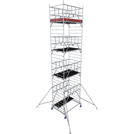Krause Échafaudage roulant ProTec XXL en aluminium, hauteur de travail 7,30 m