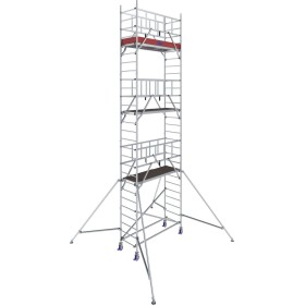 Échafaudage mobile ProTec 1000 en aluminium, hauteur de plateforme 6,20 m