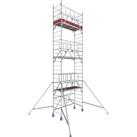 Échafaudage pliant en aluminium ProTec XS 1000, hauteur de travail 5,70 m