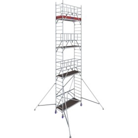 Échafaudage pliant en aluminium ProTec XS 1000, hauteur de travail 6,70 m