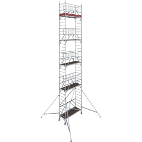 Échafaudage pliant en aluminium ProTec XS 1000, hauteur de travail 8,70 m