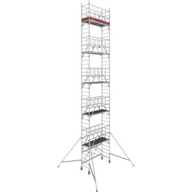 Échafaudage pliant en aluminium ProTec XS 1000, hauteur de travail 9,70 m