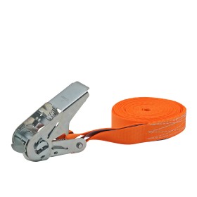 Pack 10x stk. Umreifungsgurt 25 mm mit Druckratsche – 6 m – 800 daN Orange