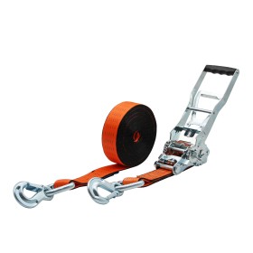 Zurrpack Zurrgurt 5000kg 2-teilig 50mm – 8 m mit Langarm-Zugratsche und Sicherungszurrhaken