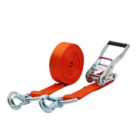 Zurrpack Zurrgurt 5000kg 2-teilig 50mm – 8 m mit Langarm-Druckratsche und Sicherungszurrhaken
