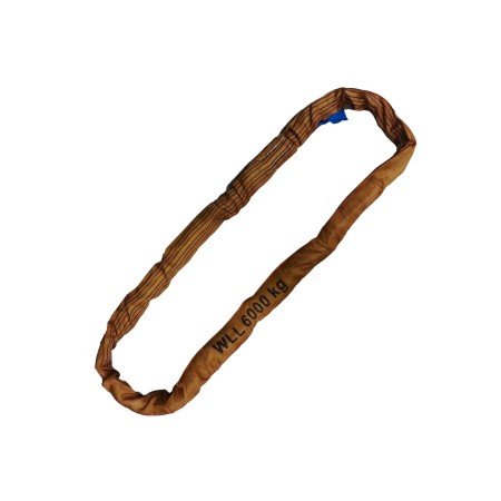 Zurrpack Rundschlingen Einfachmantel – 6000kg Tragkraft – braun – 1 bis 6 meter