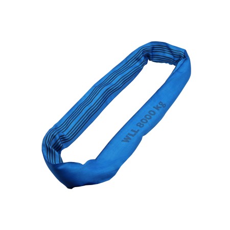 Zurrpack Rundschlingen Doppelmantel – 8000kg Tragkraft – blau – 1 bis 6 meter