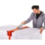 Zurrpack 50x stk. Kantenschutzwinkel für Zurrgurte – für Bandbreite 50 mm mit Führungsschlitz – rot - technische Ansicht
