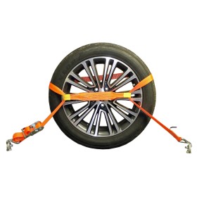Zurrpack Radsicherungsgurt 3-teilig 35 mm – 3 m – Fahrzeuge bis 4000kg – LC 2000 daN