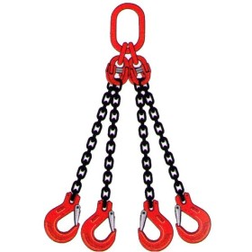 Zurrpack Suspension à chaînes 4 brins - 6700 kg - Diamètre nominal 10mm - Qualité 8