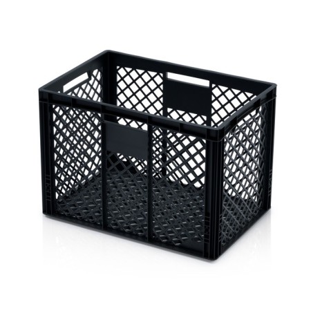 Wolfstahl Eurobehälter 60 x 40 x 42 perforiert schwarz