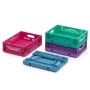 Wolfstahl Faltbare Behälter Farbig perforiert 40 x 30 x 12 cm