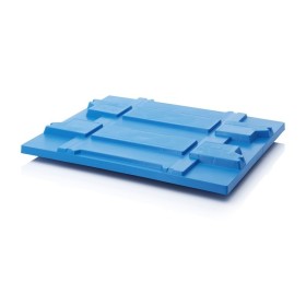 Wolfstahl Coperchio per pallet in plastica 120 x 100 cm blu