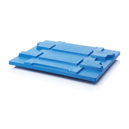Wolfstahl Coperchio per pallet in plastica 120 x 100 cm blu