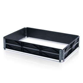Wolfstahl Telaio pallet in plastica 121 x 81 x 20.5 cm 4 cerniere