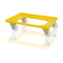 Wolfstahl Transportroller 2 lenkbare + 2 feste Rollen aus rostfreiem Stahl 60 x 40 cm