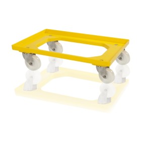 Wolfstahl Transportroller 4 Lenkrollen Rollen aus Polyamid 60 x 40 cm