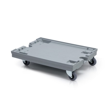 Wolfstahl Transportroller 80 x 60 cm 2 lenkbare + 2 feste Gummirollen