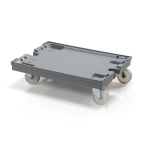 Wolfstahl Transportroller 80 x 60 cm 2 lenkbare + 2 feste PP-Rollen