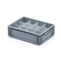 Wolfstahl Trennwand für Eurobehälter - kurz - Weiss