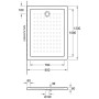 Piatto doccia Villeroy & Boch O.novo 120 x 90 cm - vista dettagliata