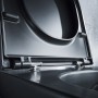 LAUFEN WC mural sans bride Kartell Compact, à chasse d'eau par le fond - vue technique