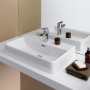 Vasque à poser LAUFEN PRO S Compact 55 cm avec trou de robinet et trop-plein - vue détaillée