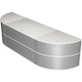 Wolfstahl Padua Empfangstheke silber/weiss