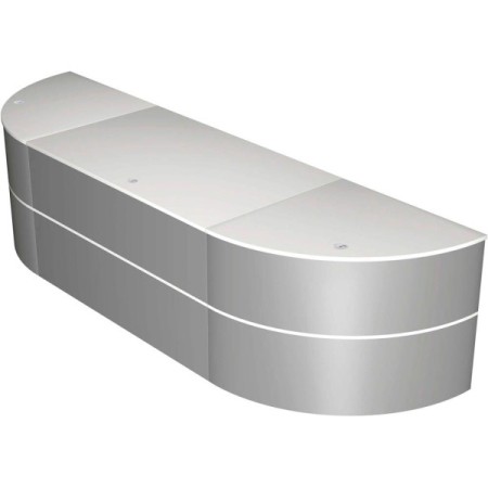 Wolfstahl Padua Empfangstheke silber/weiss