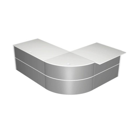 Wolfstahl Padua Empfangstheke silber/weiss
