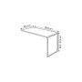 Wolfstahl Anbautisch höhenverstellbar Yukon weiss, silber rechteckig 100,0 x 60,0 x 68,0 - 82,0 cm - Detailansicht