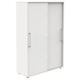 Wolfstahl Schiebetürenschrank weiss/weiss 3 Fachböden