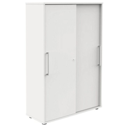 Wolfstahl Schiebetürenschrank weiss/weiss 3 Fachböden