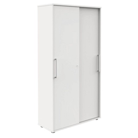 Wolfstahl Schiebetürenschrank weiss/weiss 4 Fachböden