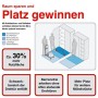 Wolfstahl Schiebetürenschrank weiss/weiss 4 Fachböden