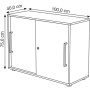 Wolfstahl Schiebetürenschrank weiss/weiss 1 Fachboden - Detailansicht