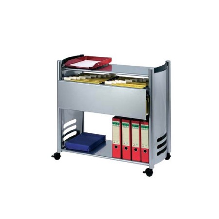 Wolfstahl Chariot de bureau Type 29 argenté en aluminium 82 x 43,5 x 79 cm