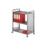Wolfstahl Bürowagen für Ordner alusilber/chrom 70 x 40 x 84cm