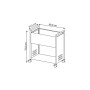 Wolfstahl Carrello per cartelle sospese 1 fila alluminio/cromo 660x375x730 Artline - vista dettagliata