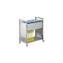 Wolfstahl Carrello per cartelle sospese 1 fila alluminio/cromo 660x375x730 Artline