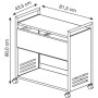 Wolfstahl Carrello per cartelle sospese e raccoglitori - vista dettagliata