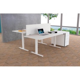 Paravent de bureau Move blanc 160,0 x 45,0 cm