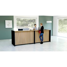 Wolfstahl Empfangstheke Marino up & down für 1 Person, eiche 328,0 x 98,0 x 112,0 cm